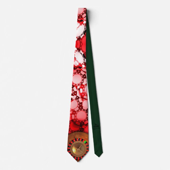 Casino Gambler Roulette Lucky Necktie (Front)