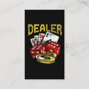 Casino Gambling Dealer Texas Holdem Poker Business Card