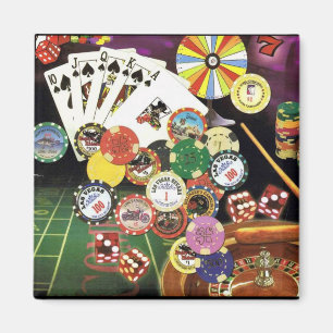Casino Gambling - Poker, Craps, Roulette Magnet