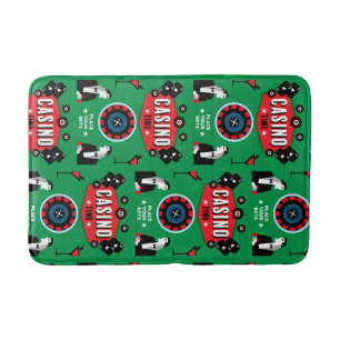 Casino Gambling Poker Roulette  Bath Mat