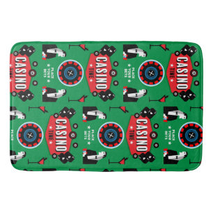 Casino Gambling Poker Roulette Bath Mat