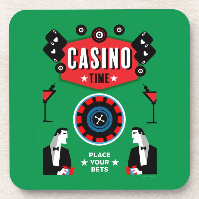 Casino Gambling Poker Roulette  Coaster (Front)