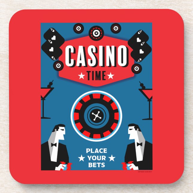 Casino Gambling Poker Roulette  Coaster (Front)