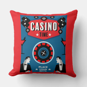Casino Gambling Poker Roulette  Cushion