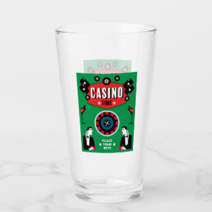 Casino Gambling Poker Roulette Glass