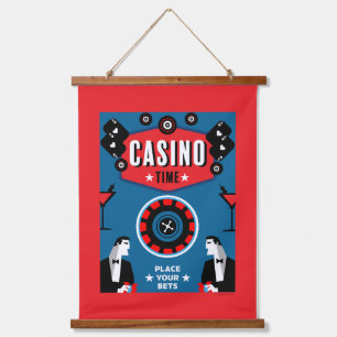Casino Gambling Poker Roulette  Hanging Tapestry