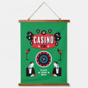 Casino Gambling Poker Roulette  Hanging Tapestry