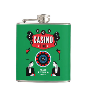 Casino Gambling Poker Roulette Hip Flask