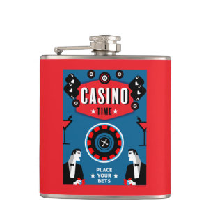 Casino Gambling Poker Roulette Hip Flask