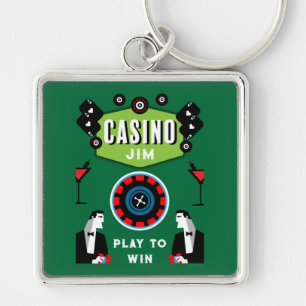 Casino Gambling Poker Roulette Key Ring