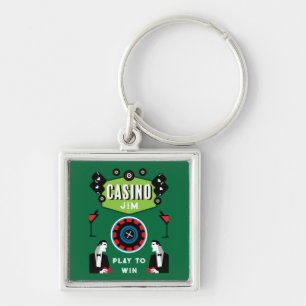 Casino Gambling Poker Roulette Key Ring