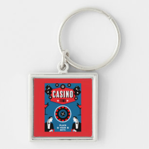 Casino Gambling Poker Roulette Key Ring