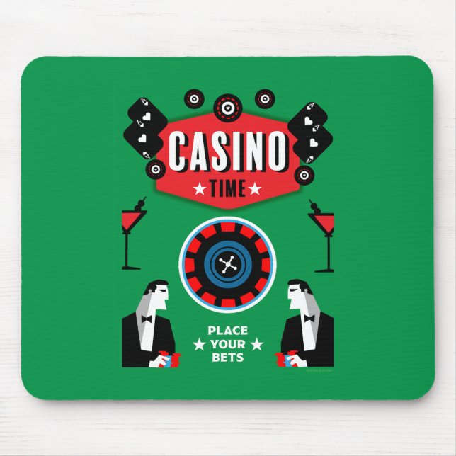 Casino Gambling Poker Roulette  Mouse Mat (Front)