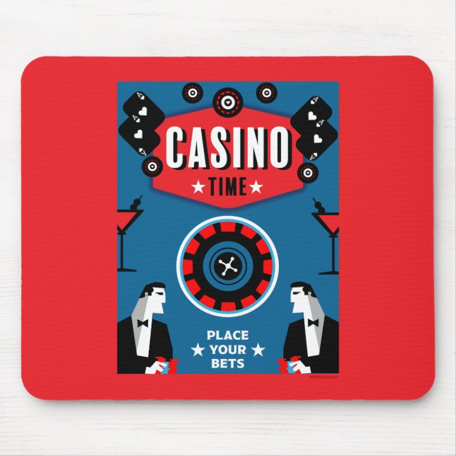 Casino Gambling Poker Roulette  Mouse Mat (Front)