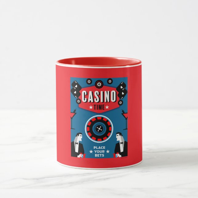Casino Gambling Poker Roulette  Mug (Center)
