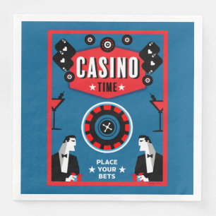 Casino Gambling Poker Roulette Napkin