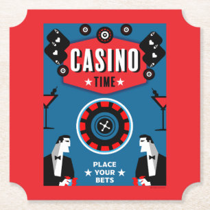 Casino Gambling Poker Roulette  Paper Coaster