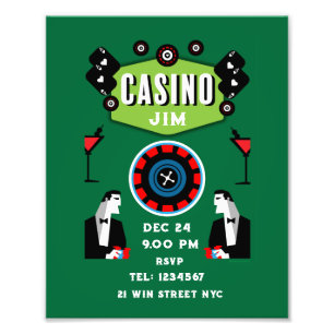 Casino Gambling Poker Roulette Photo Print