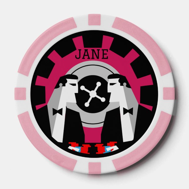 Casino Gambling Poker Roulette  Poker Chips (Front)