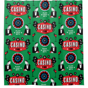 Casino Gambling Poker Roulette  Shower Curtain