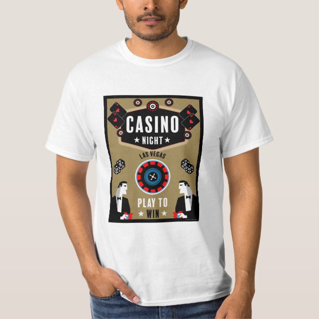 Casino Gambling Poker Roulette  T-Shirt (Front)