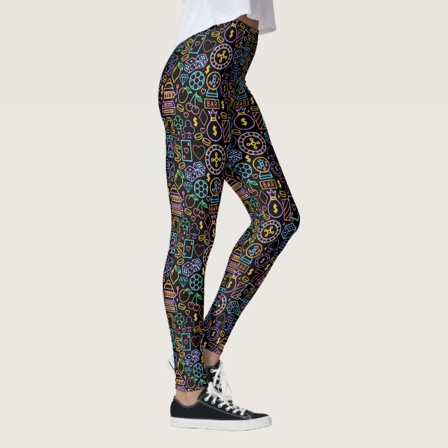 Casino Gambling Pop Fashion Leggings (Right)