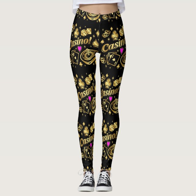 Casino Gambling Pop Fashion Leggings (Front)
