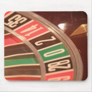 Casino Gambling Roulette Wheel Vintage Retro Styl Mouse Mat
