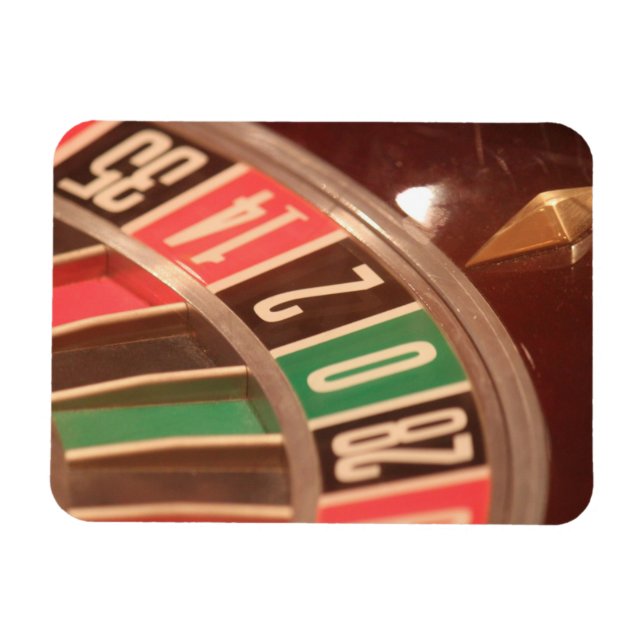 Casino Gambling Roulette Wheel Vintage Retro Style Magnet (Horizontal)