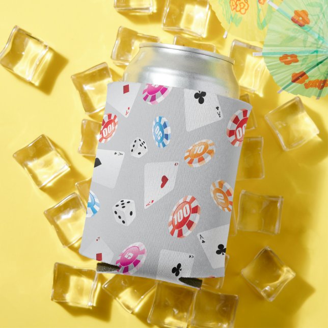 Casino, Games accessories pattern 8 Can Cooler (In Situ Summer)