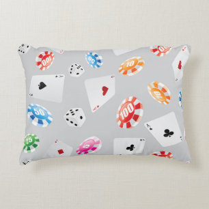 Casino, Games accessories pattern 8 Decorative Cushion