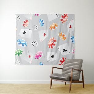 Casino, Games accessories pattern 8 Tapestry