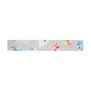 Casino, Games accessories pattern 8 Wrap Around Label