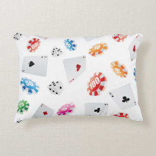Casino, Games accessories pattern Decorative Cushion