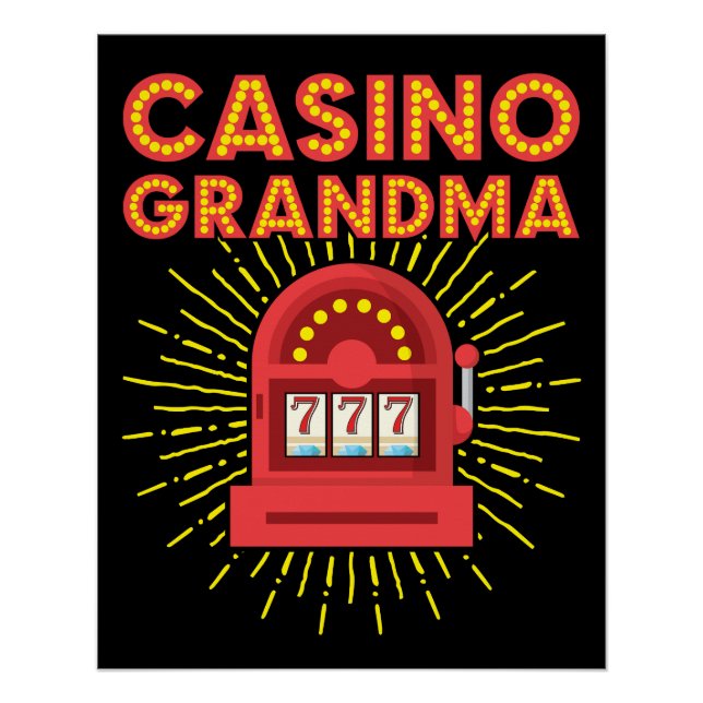 Casino Grandma Gambling Granny Poster (Front)