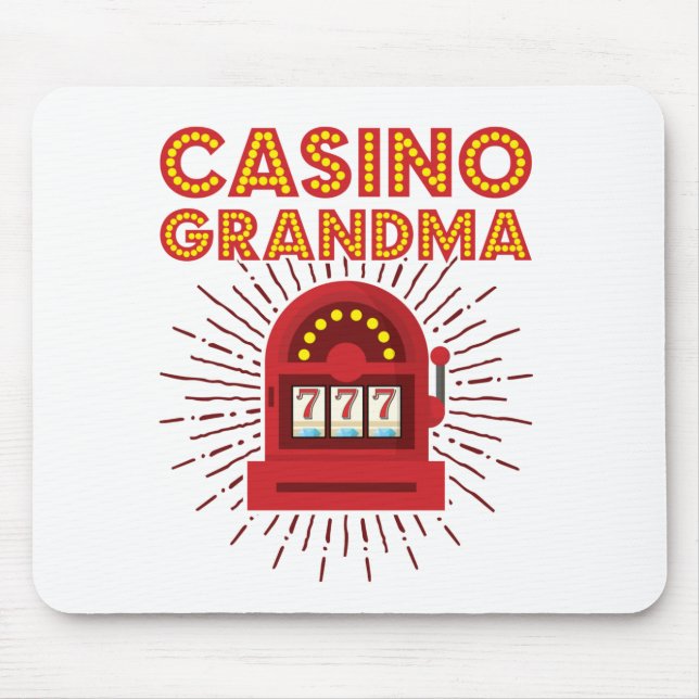 Casino Grandma Slot Machine Gambling Grandmother Mouse Mat (Front)