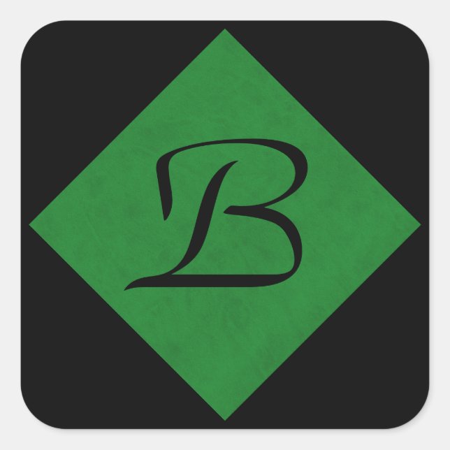 Casino Green Velvet Personalised Home Casino Square Sticker (Front)