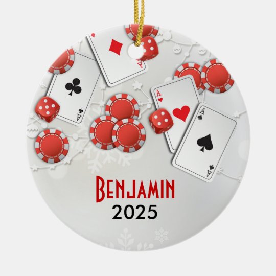 Casino Holiday Christmas Ornament Zazzle.co.uk