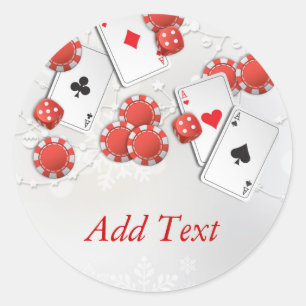 Casino Holiday Classic Round Sticker