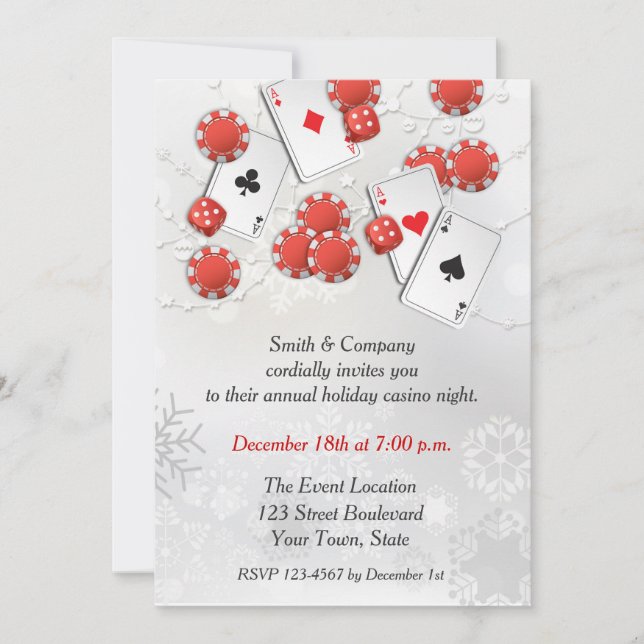 Casino Holiday Invitation (Front)
