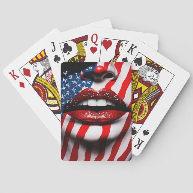 Casino & Home America Lips Playing Cards (Back)