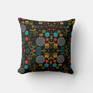 Casino Icons Throw Pillow