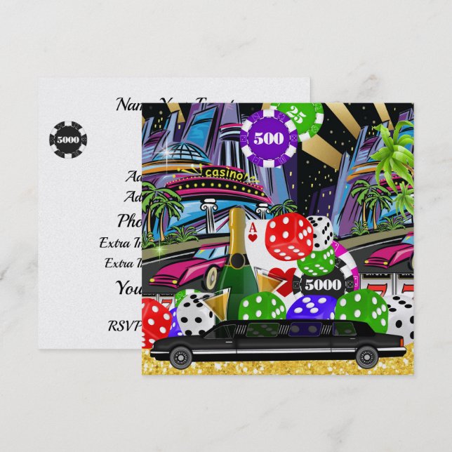 Casino Invitation (Front/Back)