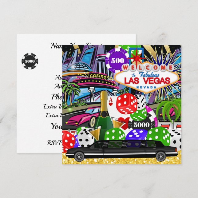 Casino Invitation (Front/Back)