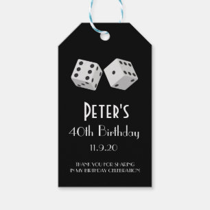 Casino Las Vegas Birthday Favour   Gift Tags