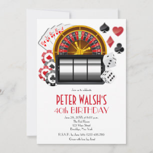 Casino Las Vegas Birthday Invitation