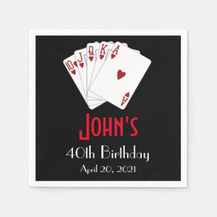 Casino Las Vegas Birthday Personalised Napkin