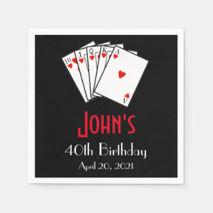 Casino Las Vegas Birthday Personalised Napkin