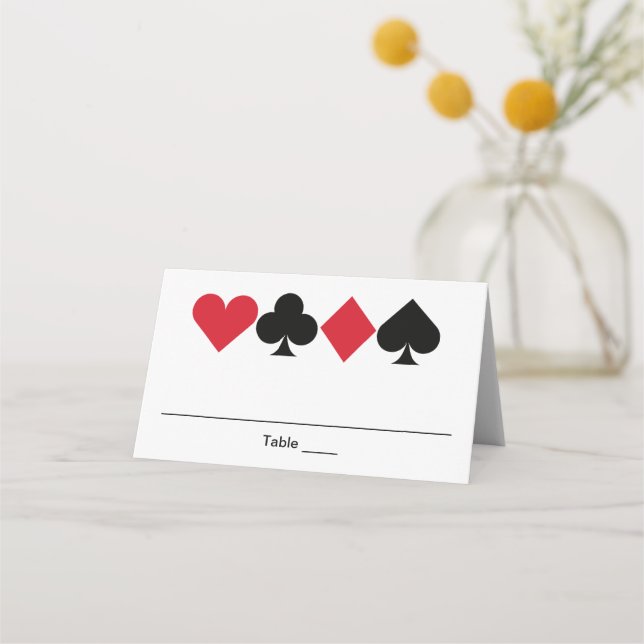 Casino Las Vegas Birthday Personalised Place Card (Front)