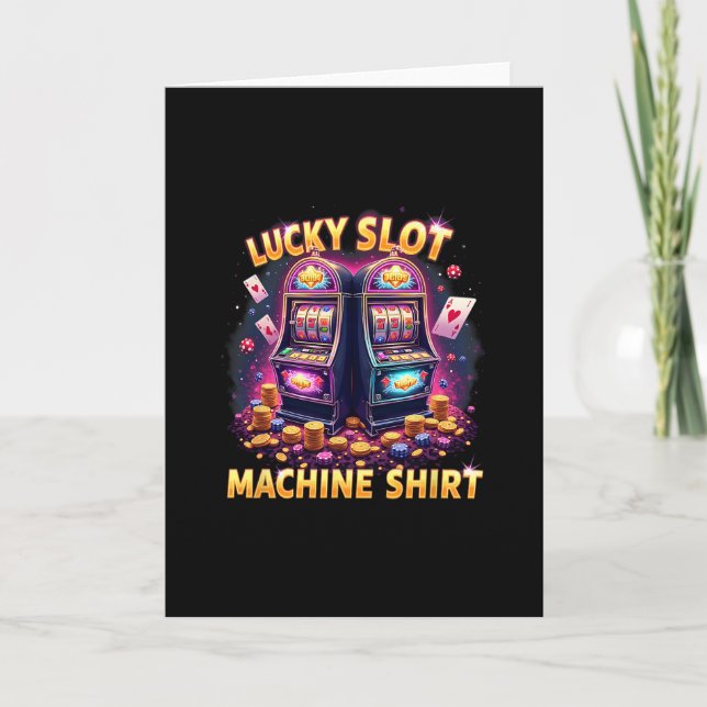 Casino Las Vegas Gambling Lovers Lucky Slot Machin Card (Front)
